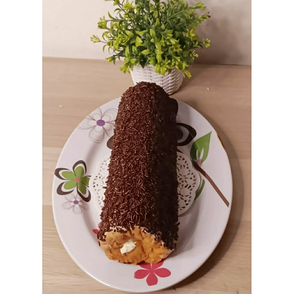 

Roll Cake filling keju topping mocca