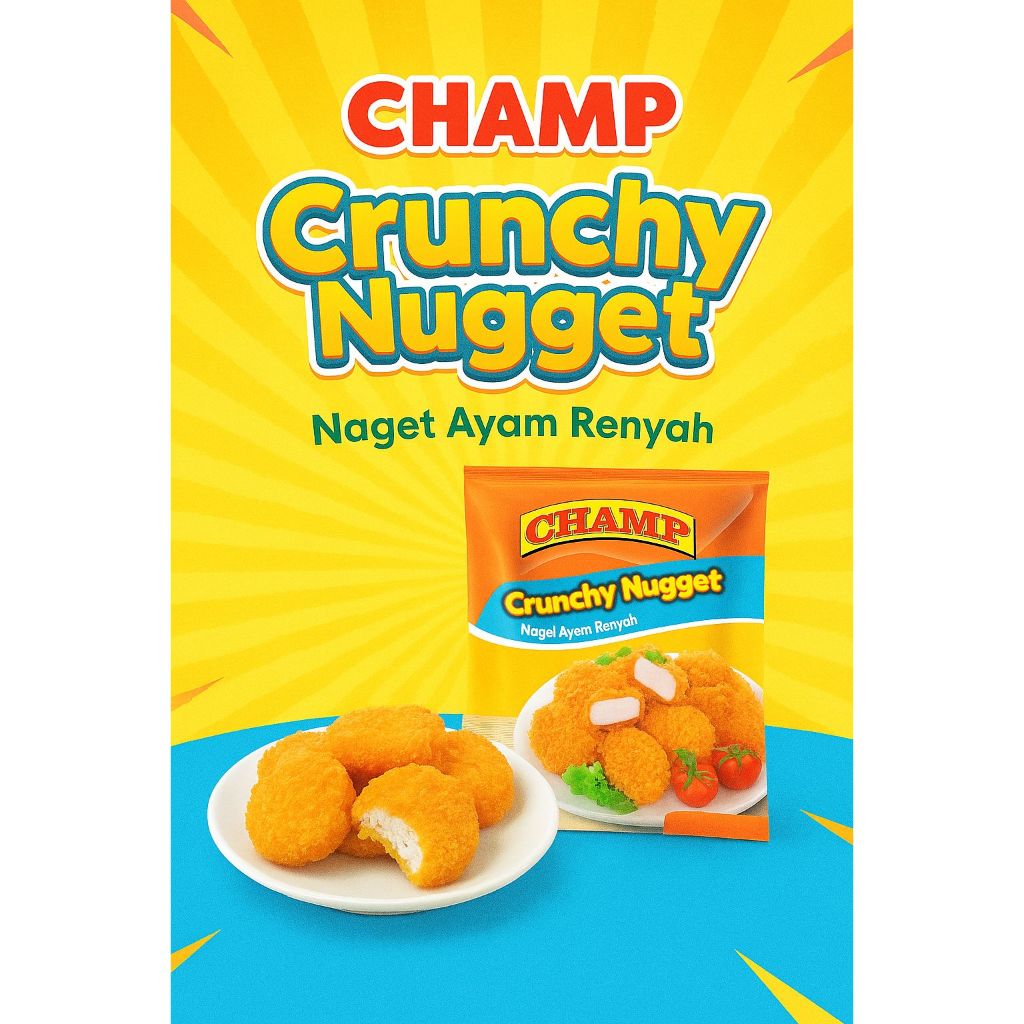 

Nugget Champ Crunchy 450gr Naget ayam crunchy super renyah gurih dan praktis