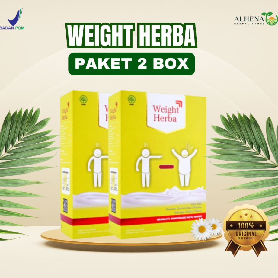 

Paket 2 BOX (Murah) WEIGHT HERBA | Susu Herbal Susu Penambah Nafsu Makan & Penggemuk Bandan 100% Original Dikirim Dari Banjarmasin