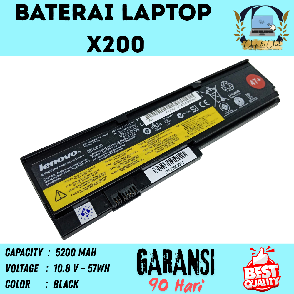 X200 Baterai Thinkpad X200S X201 X201S X201i BERGARANSI
