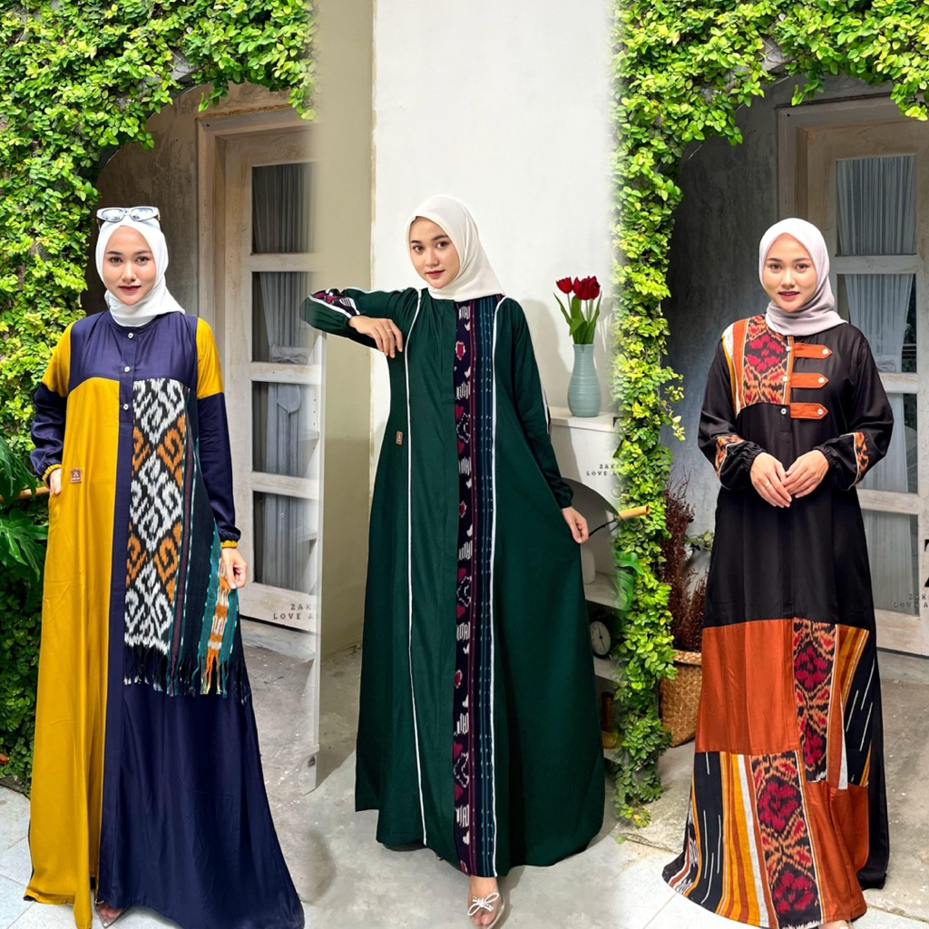 (PO)COD ZAKIYAH DRESS ETNIK/BAHAN TWILL UNIQLO MIX ETNIX//ZAKIYAH KAFTAN/DRESS KAFTAN