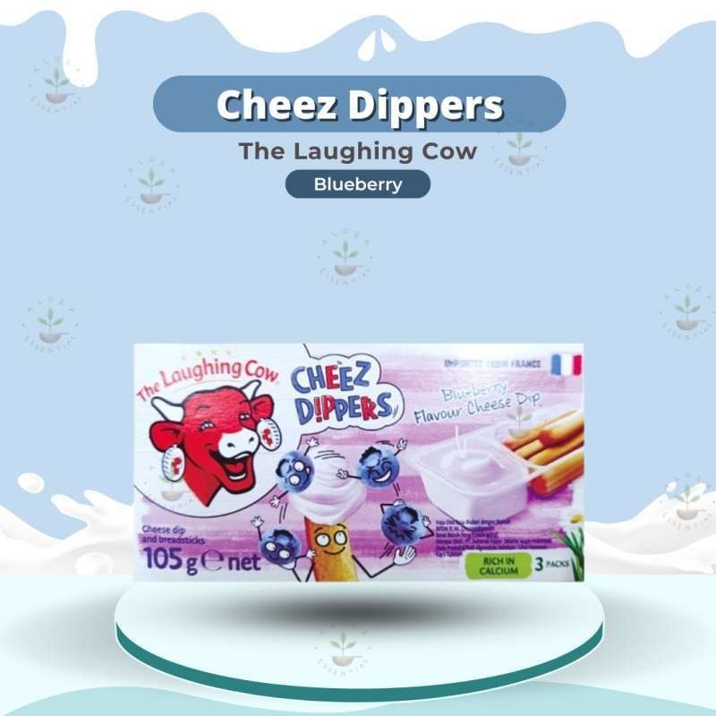

[oddsolshop] pekanbaru/The Laughing Cow Blueberry Cheese Dip 105GR Cheez Dippers Keju Bluberi