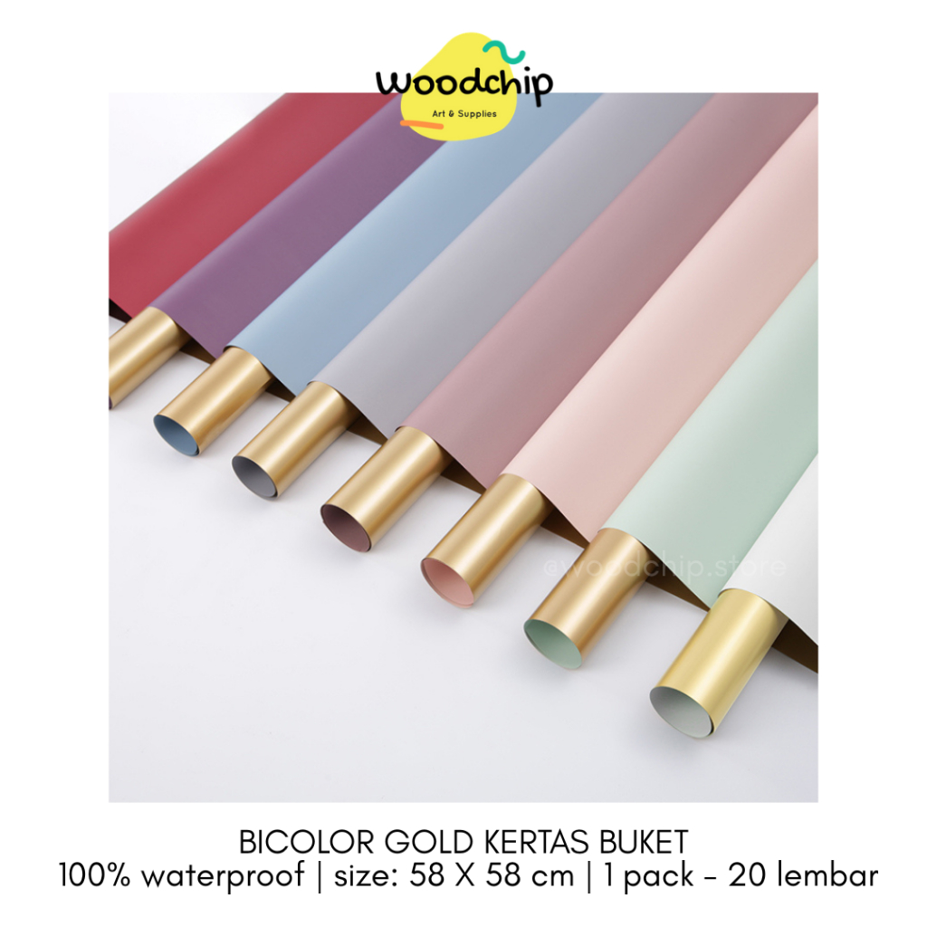 

[PACK] BICOLOR GOLD CELLOPHANE (BCL-02) | KERTAS BUKET BUNGA - KERTAS KADO - WRAPPING PAPER - SAMPUL BUKU