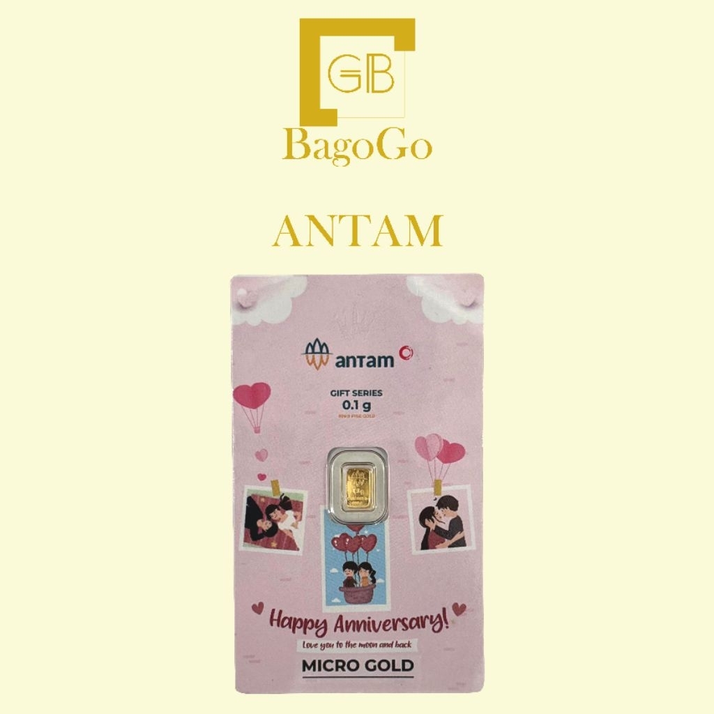 Logam Mulia Antm Gift Series Happy Anniversary 0,1G / 0,1Grm LM Terbaru Termurah dari Antm