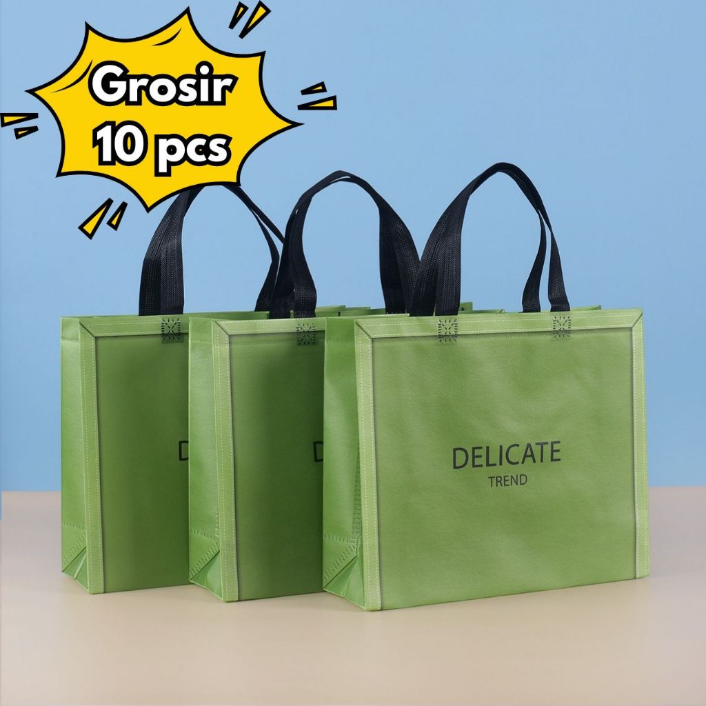 

10PCS Grosir Stock Tersedia Tas Spunbond Handle | Goodie Bag | Tote Bag | Souvenir | Hampers |untuk Toko Baju| Selamatan Haji Khitan Ultah Wedding 28x20x10 32x27x10 43x32x10 47x36x10