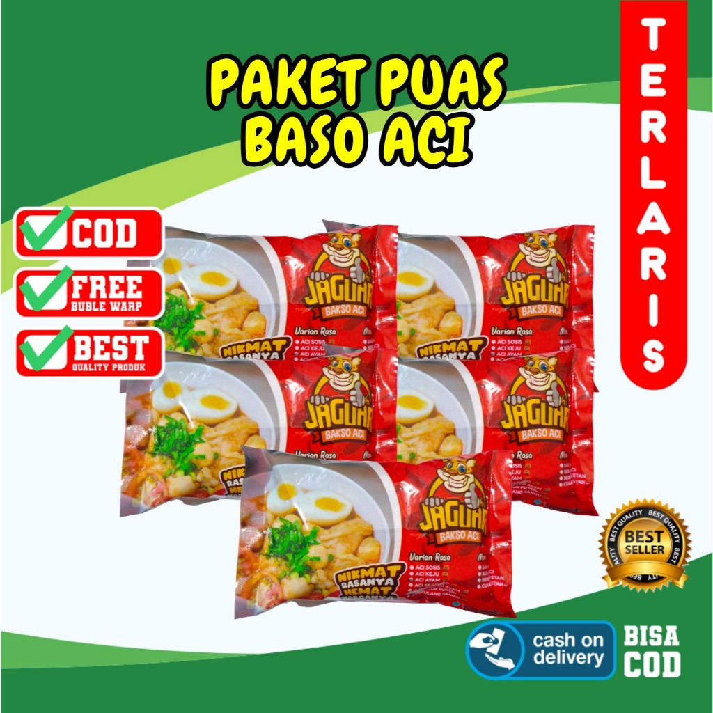 

PAKET PUAS BASO ACI (ALL VARIAN BUMBU) - (BASO ACI BAKSO ACI - TULANG RANGU - SEBLAK INSTAN)