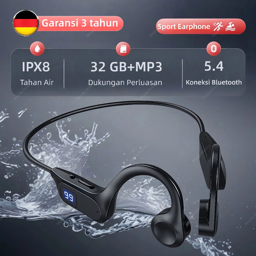 Konduksi Udara Headset Bluetooth Sport Open Ear Earphone / mp3 headset memory card / Earphone Blueto