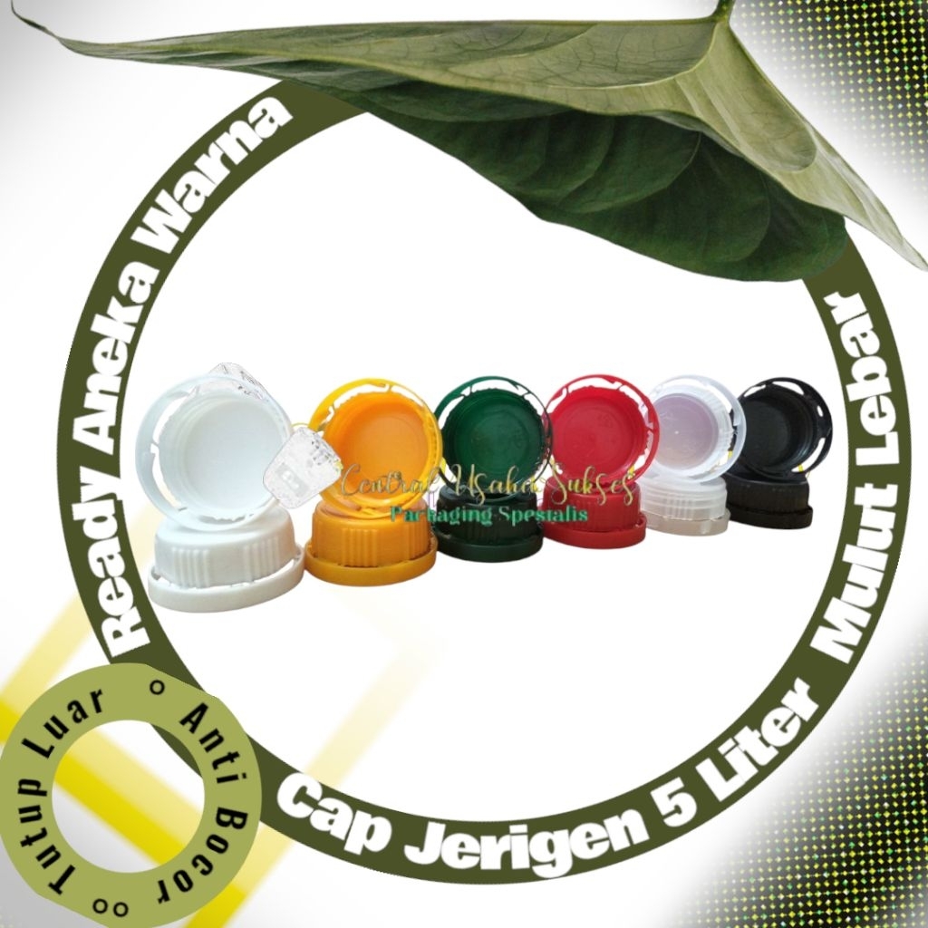 FLASH SALE WHITE PLUG ( 1 SET ) Satu SET LUAR DALAM Cap Tutup Segel Jerigen 5L Liter Mulut Besar + P