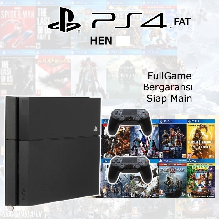 Ps4 Fat H3N Playstation 4 H3N 9.00 - 12.02 HDD 1TB Full Game Bisa Request + 2 Stik