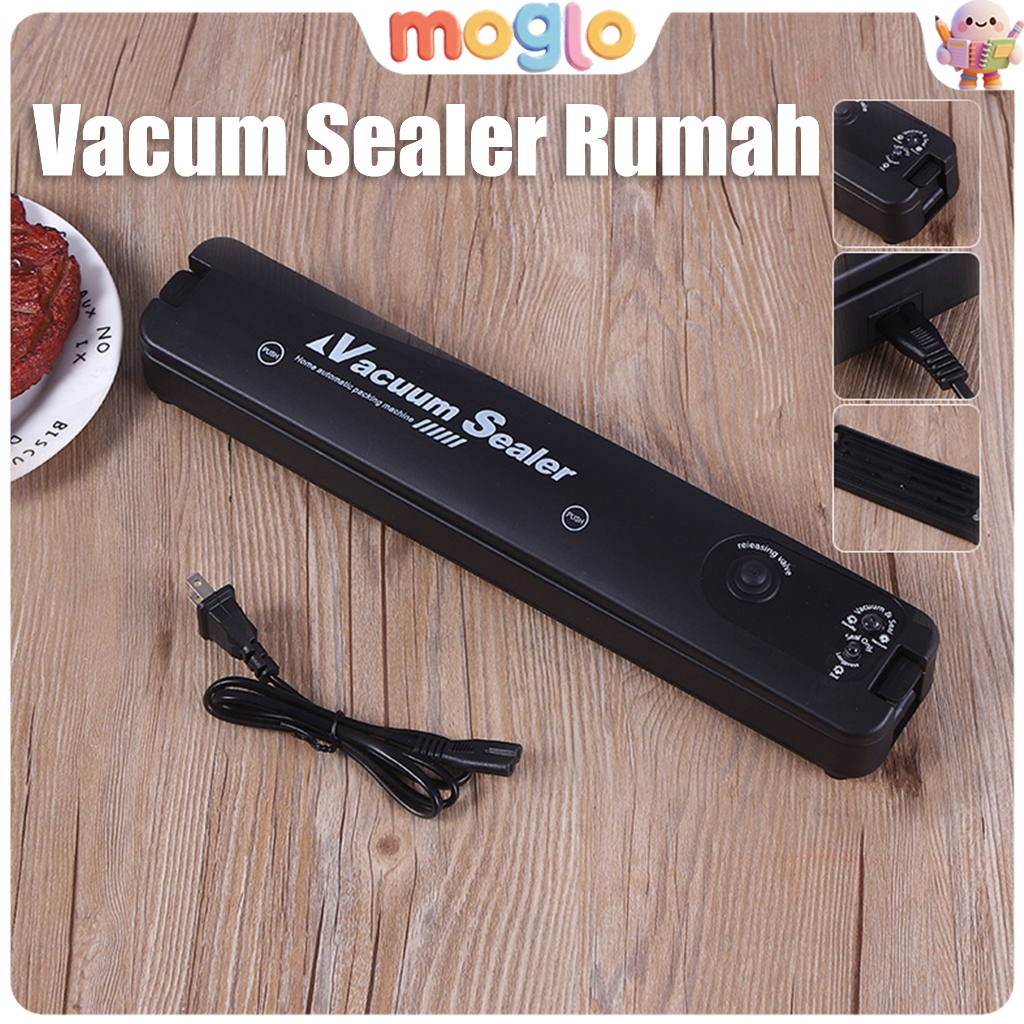 Vakum Sealer  Mesin Pengemasan Vakum Rumah Mini Otomatis, Pengawet Makanan & Plastik, Alat Vakum Foo