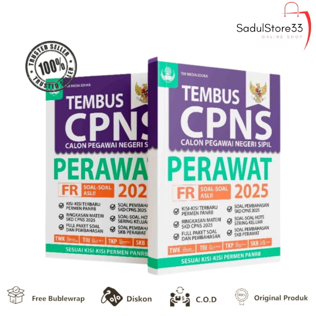 Buku Tes CPNS - Tembus CPNS Perawat 2025 - Media Eduka