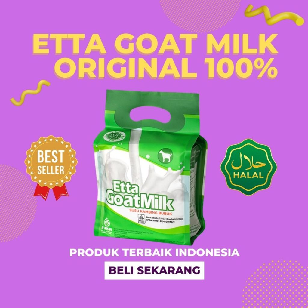 

Etta Goatmilk Susu Etawa Alami Kaya Manfaat untuk Tulang & Pencernaan