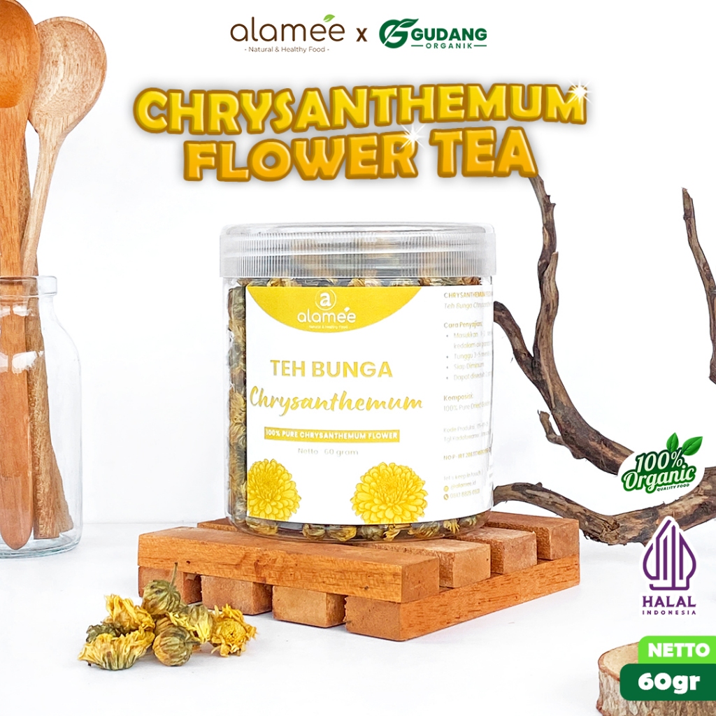 

alamee toples teh bunga chrisantemum dengan aroma menyegarkan warna cerah khasiat kesehatan alami