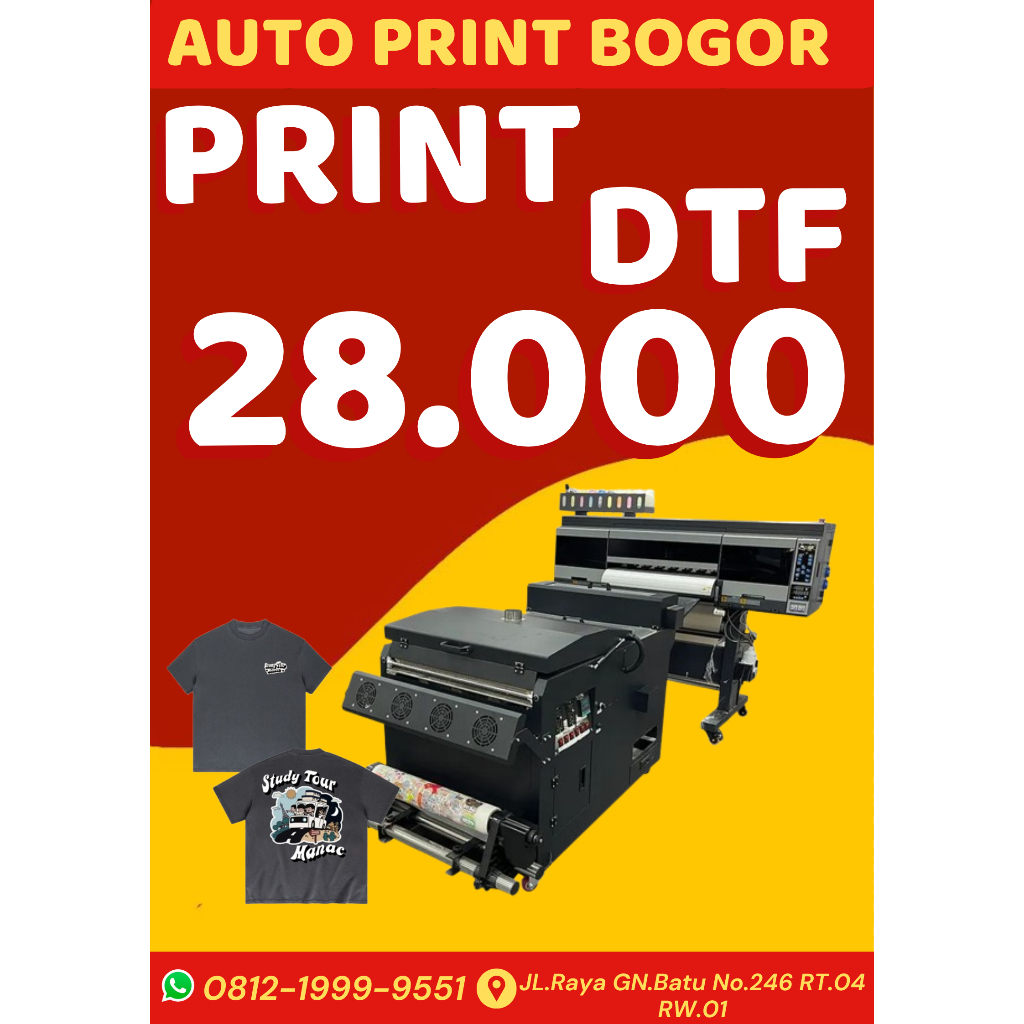 JASA PRINT DTF / JASA CETAK DTF / SABLON COSTUM DTF PERMETER