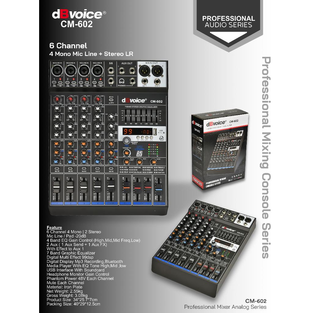 CM-602 MIXER DBVOICE ORIGINAL / MIXER 6 CHANNEL / CM602 DBVOICE / CM 602 DBVOICE