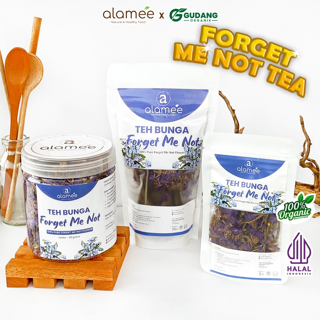 

alamee teh bunga forget me not merupakan minuman khas dengan rasa lembut dan aroma menenangkan tubuh