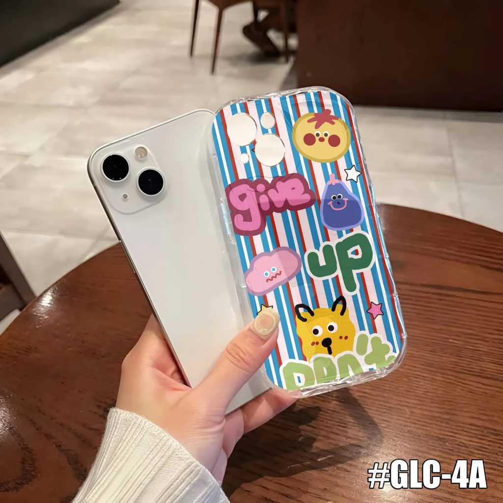 Softcase Silikon Bening Melting Case Gelombang Case Gambar Kartun Bear lucu for Oppo A15 Oppo A15S O