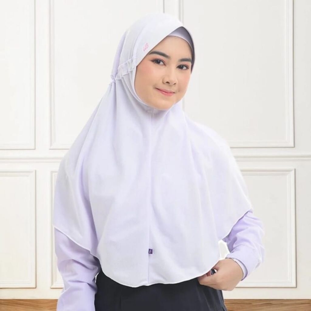RABBANI – KERUDUNG INSTAN INNOVA LX WARNA PUTIH COKLAT HITAM HIJAB SEKOLAH