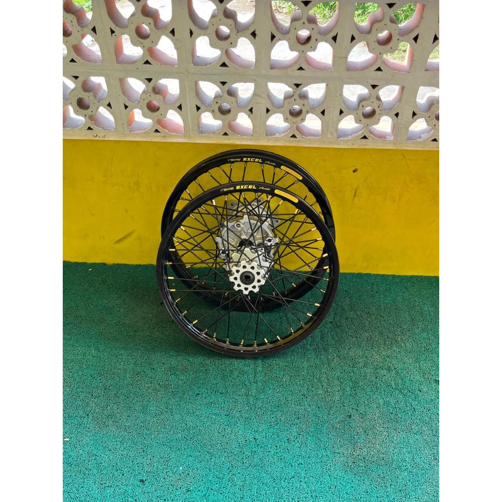 Velg Semi Cacing CRF Custome Sticker Takasago Excel Asia Roda SUREX CRF Ring 17 Tanpa Ban