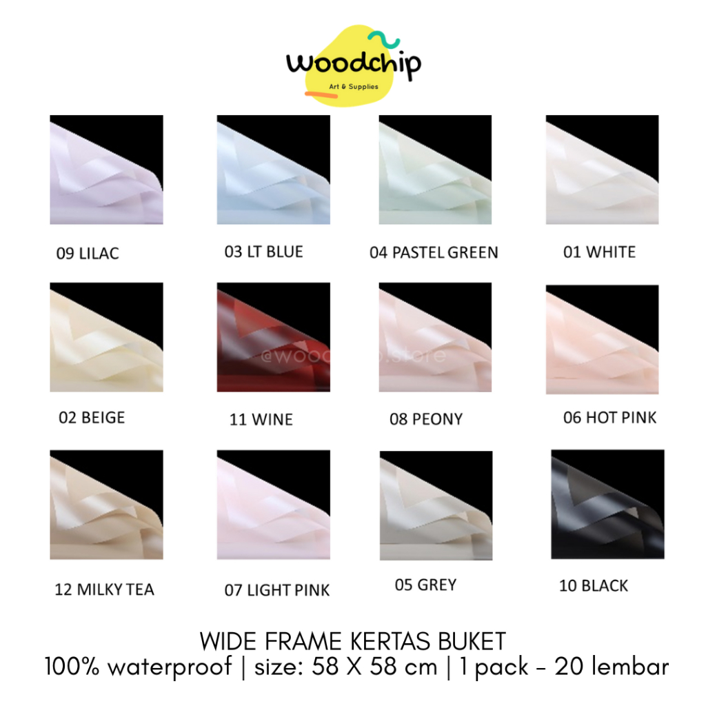 

[LEMBAR] WIDE FRAME CELLOPHANE KERTAS BUKET BUNGA - KERTAS KADO - WRAPPING PAPER - SAMPUL BUKU