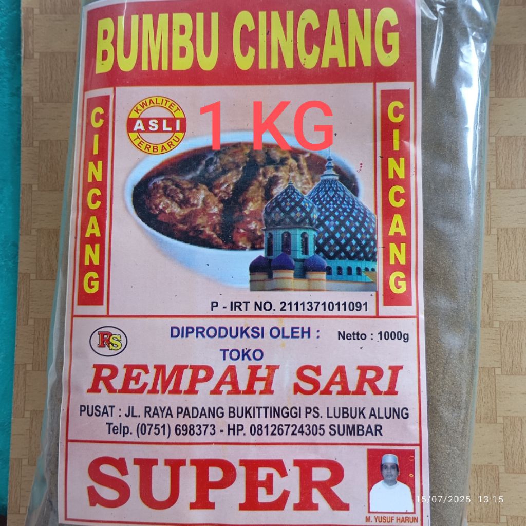 

Bumbu Cincang Rempah Sari 1 Kg ASLI