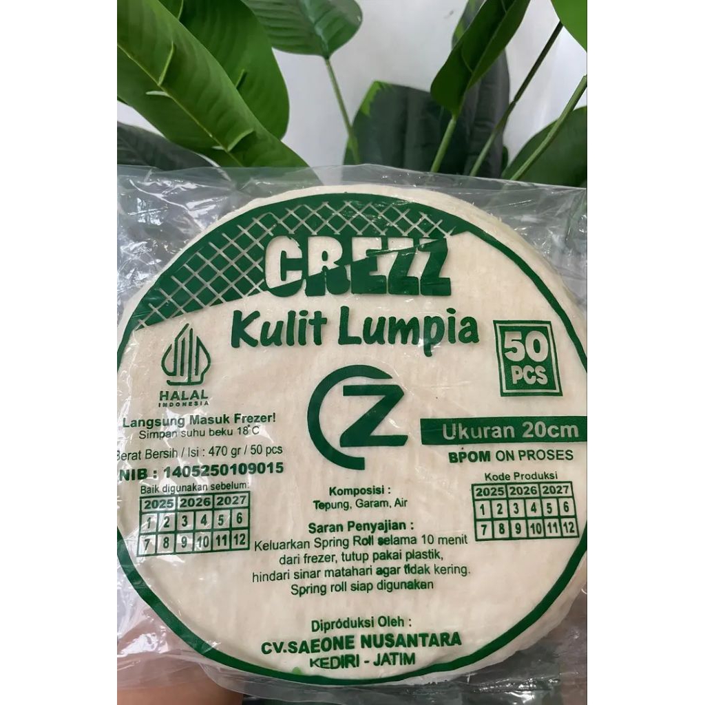 

Kulit Lumpia Piscok isi 50 lembar, Diameter 20cm Cocok untuk Kulit Piscok, martabak, Gyoza