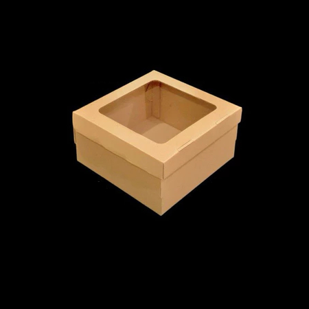 

Dus Kotak Hampers Kue Bolu Brownies Box Coklat Polos Ukuran 18x18x10 cm