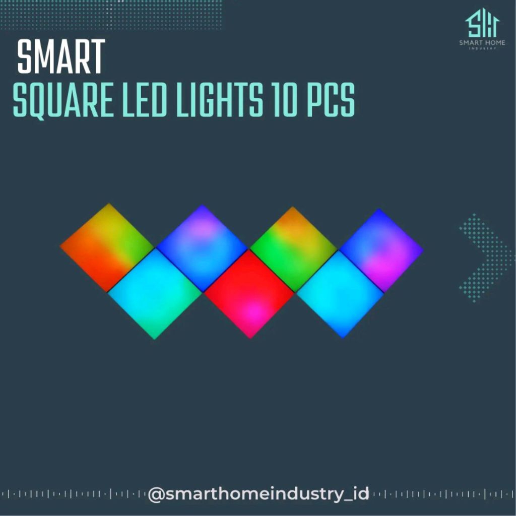 Smart Square LED Lights RGB Lampu Gaming Dinding Lamp