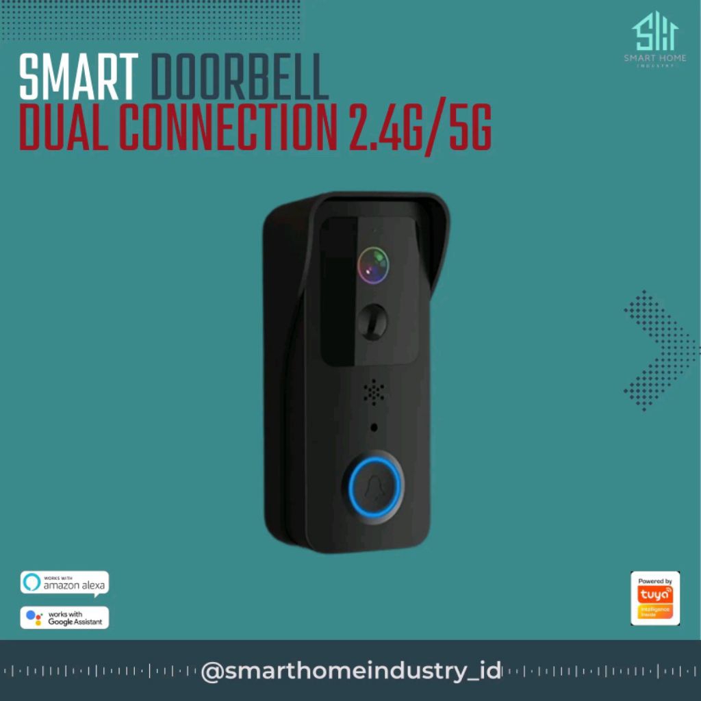 Smart Doorbell Rumah Tuya Audio Camera CCTV Video Wireless Intercom