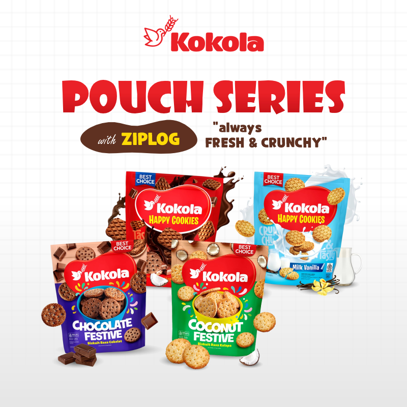 

Kokola Pouch Series Cookies & Biscuits 300g - Kokola Happy Cookies