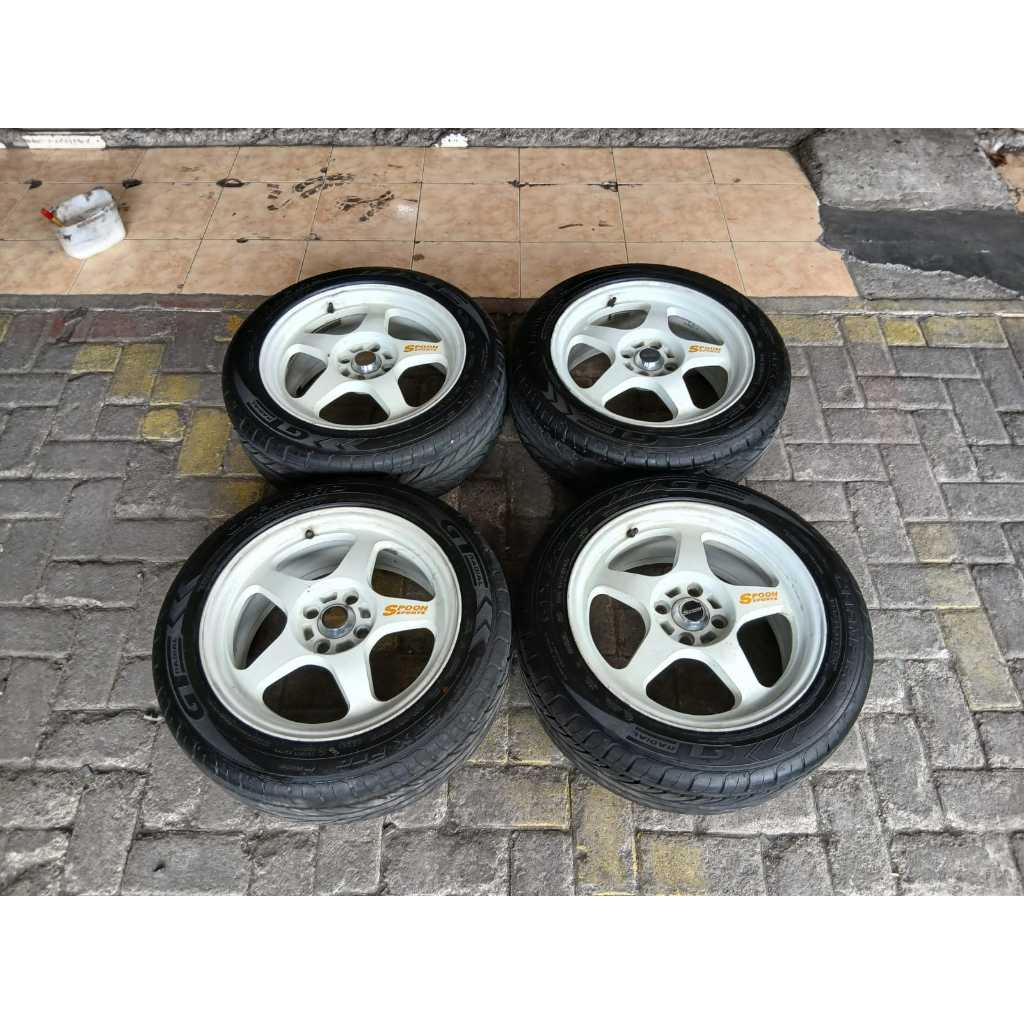 Velg Mobil Second SPOON R16 Untuk Vios Yaris Swift Baleno Splash Mobilio Freed dll