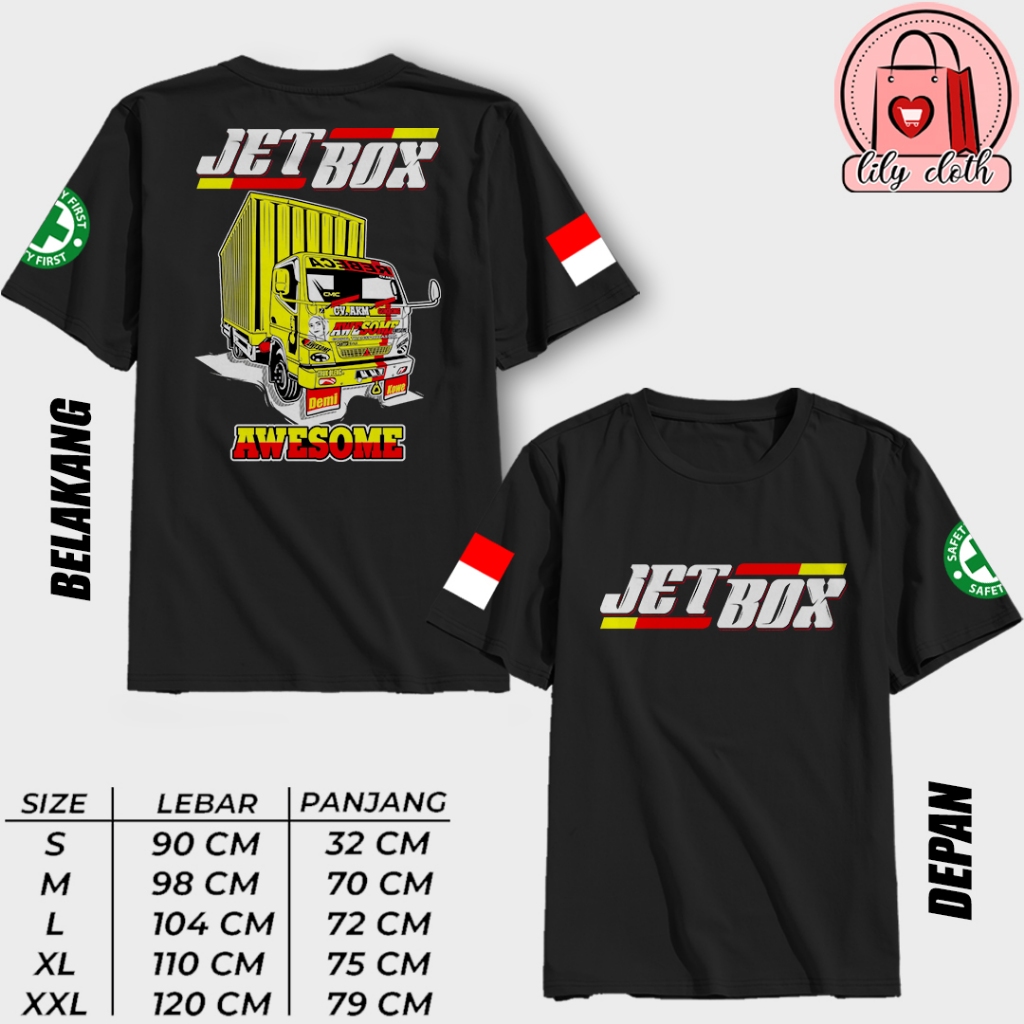 KAOS TRUK JET BOX AWESOME BAJU KECE KEREN KAOS DISTRO PREMIUM TSHIRT BISA COD