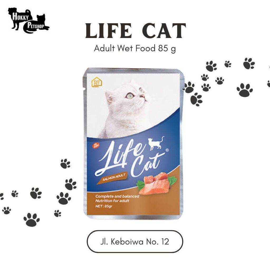 Life Cat Adult Sachet / Life Cat Adult 85 g / Lifecat Adult Sachet / Makanan Kucing Life Cat