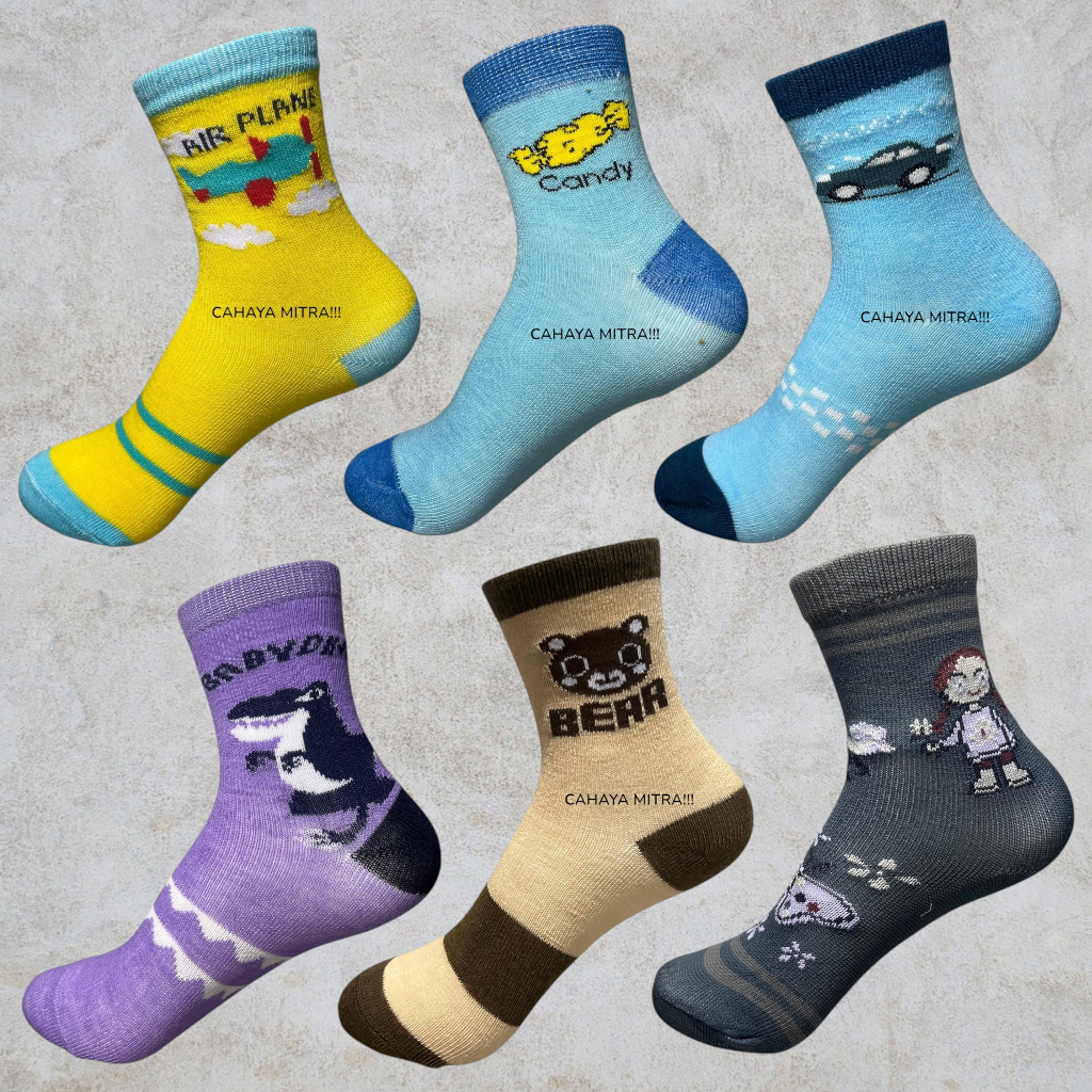 Kaos Kaki Anak TK / SD Cewek Cowok Motif Karakter