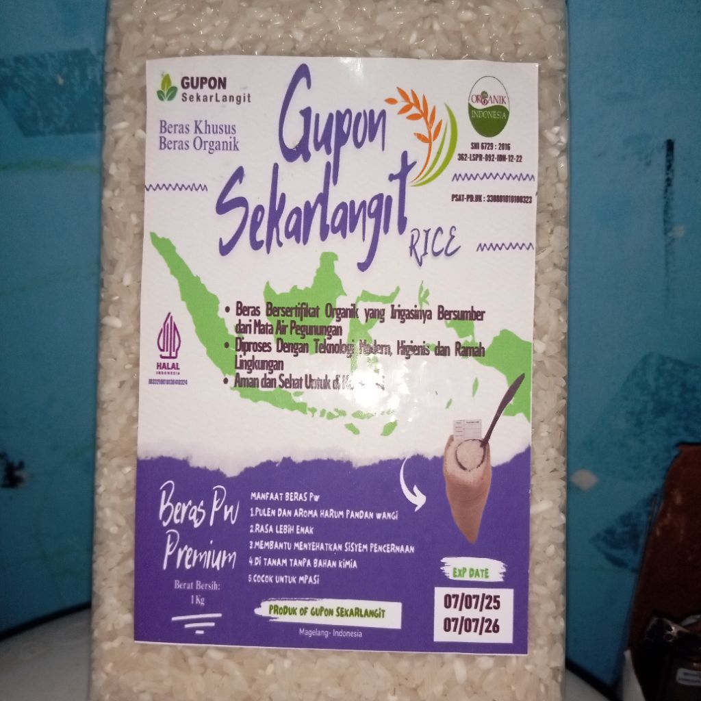 

Beras Organik Pandan Wangi 1kg, Beras Premium