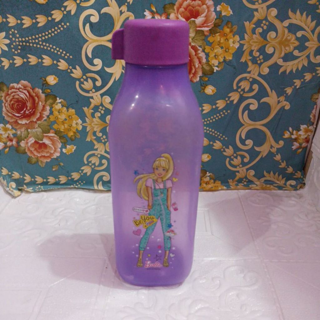 ECO BOTOL KOTAK 1 LITER BARBIE UNGU TUPPERWARE PL