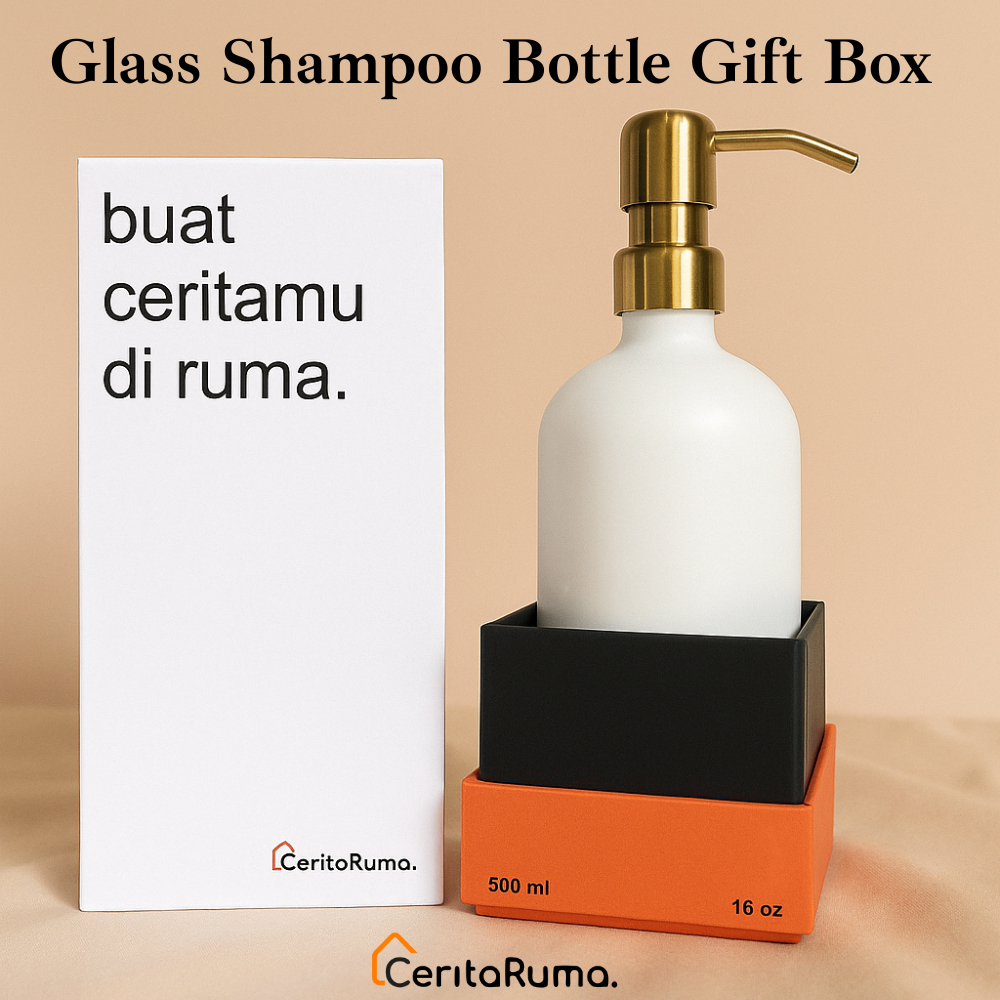 

CERITARUMA Gift Box Botol Sabun Kaca | Botol Shampoo Pump | Box Premium Hampers | Premium Hampers Gift
