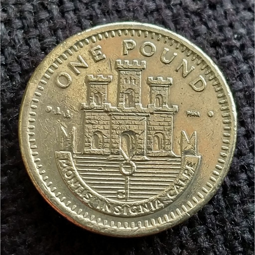 Koin Kuno Gibraltar 1 Pound 2000 Kastil