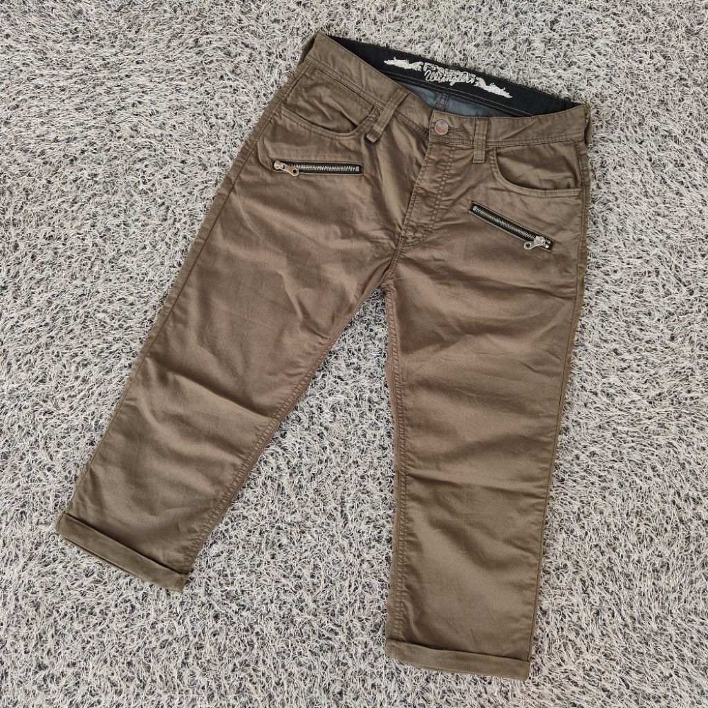 SP32 wrangler ankle pants dark brown celana wrangler original celana pendek