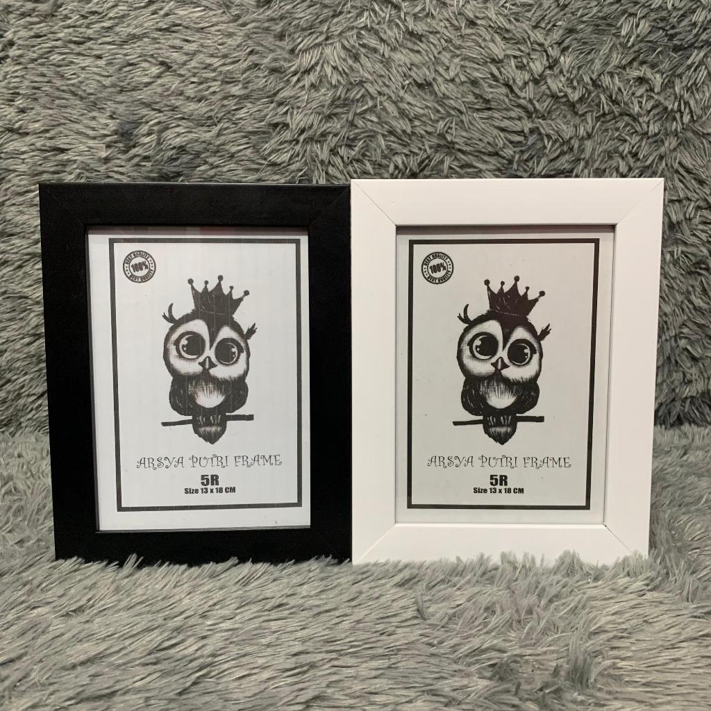 Bingkai foto 5R, frame foto 5R , figura 5R  , frame 13x18cm Hitam dan Putih Include kaca