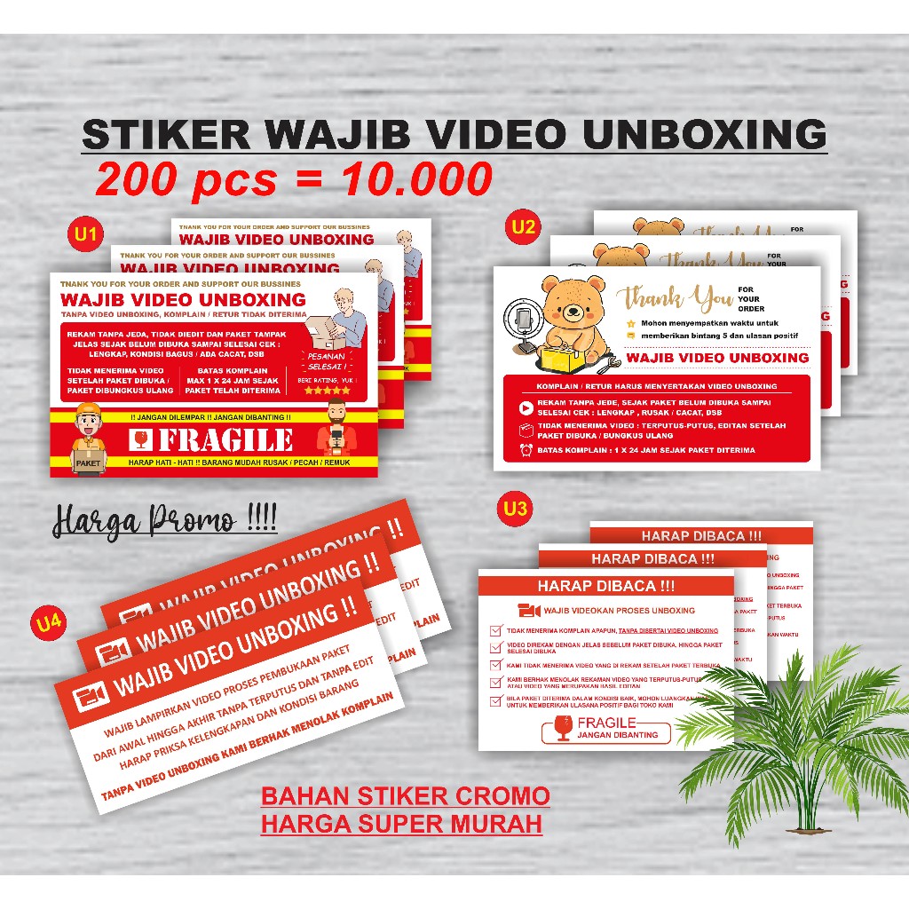 

STIKER WAJIB VIDEO UNBOXING ( 200 pcs )