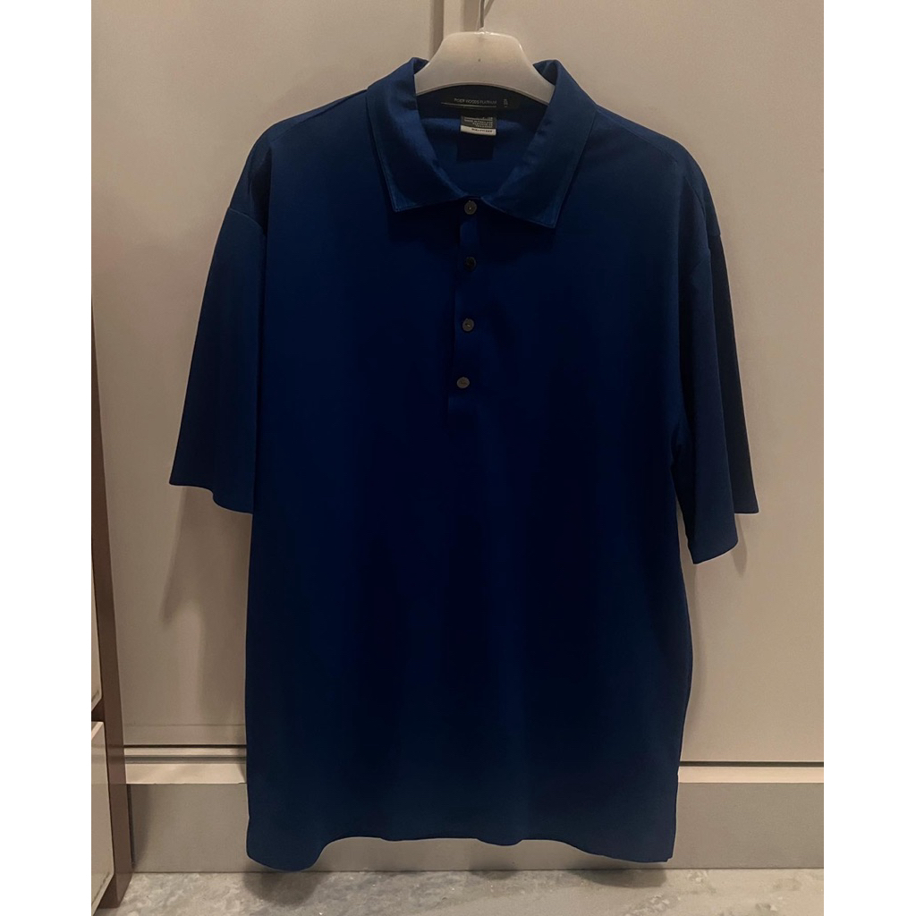 Kaos polo Golf NIKE Tiger WOODS PLATINUM N1K3 Fit DRYING biru blue