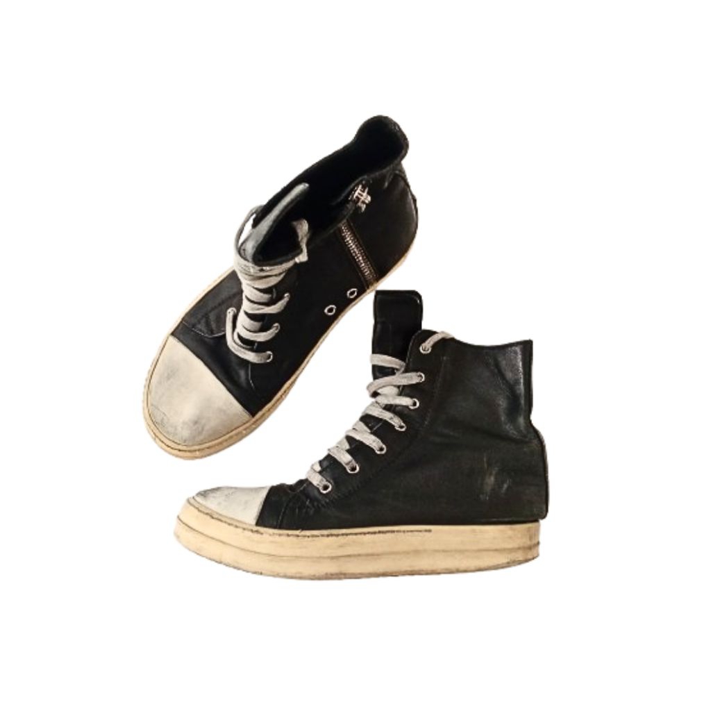 Sepatu / Shoes Rick Owens Dark Shadow Leather Ramones Sneakers Men Women Preloved