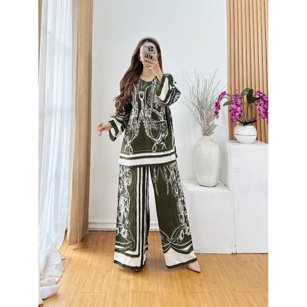 AMARA ONE SET VIRAL SETELAN KULOT ONE SET JUMBO LD.120 SETELAN KEKINIAN