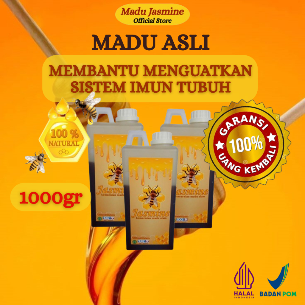 

Jasmine Madu Asli Multiflora Grade A Menjaga System Imun Tubuh 100% Alami Kesehatan 1000gr