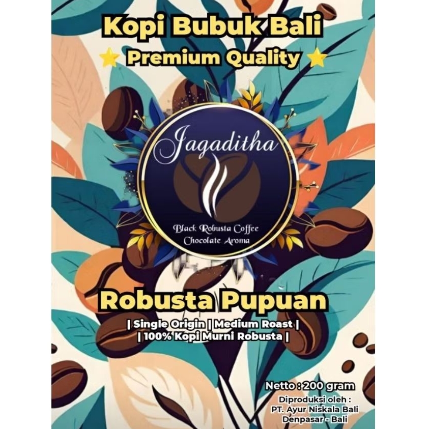 

Kopi Bali Robusta | Jagaditha | Kopi Murni | Premium | 200 gram