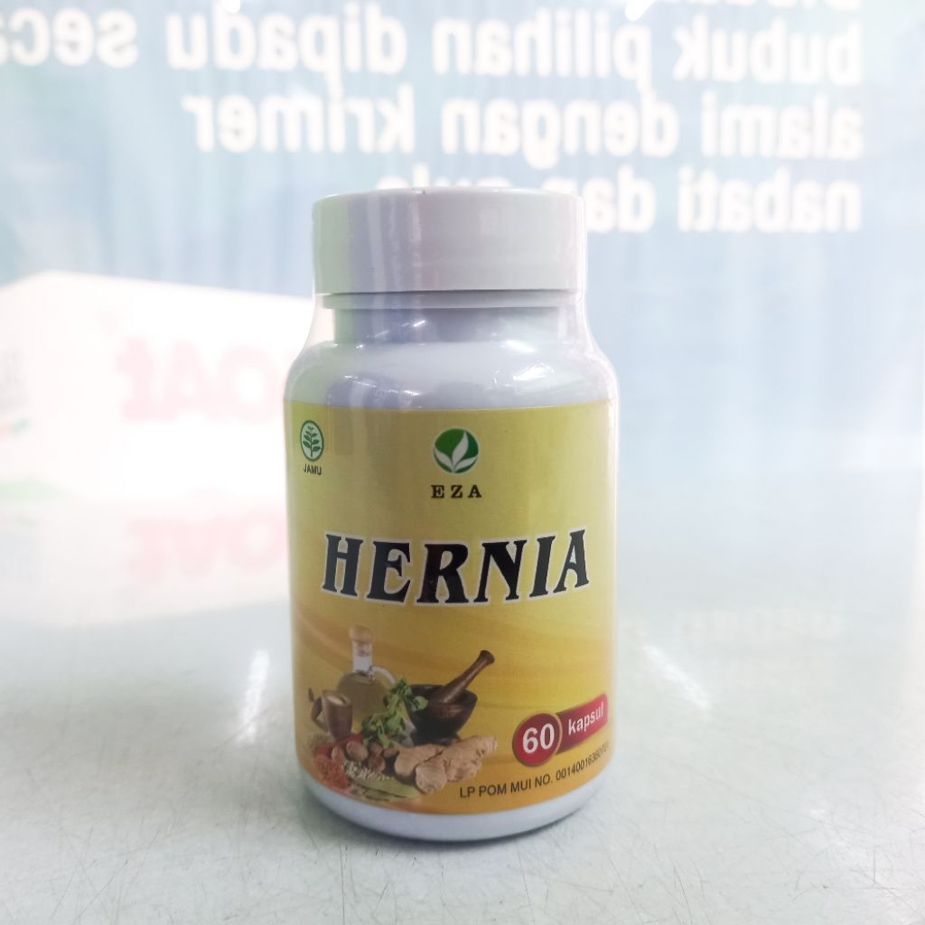 Kapsul EZA HERNIA Original isi 60 kapsul - Kapsul Herbal Obat Hernia Turun Beruk