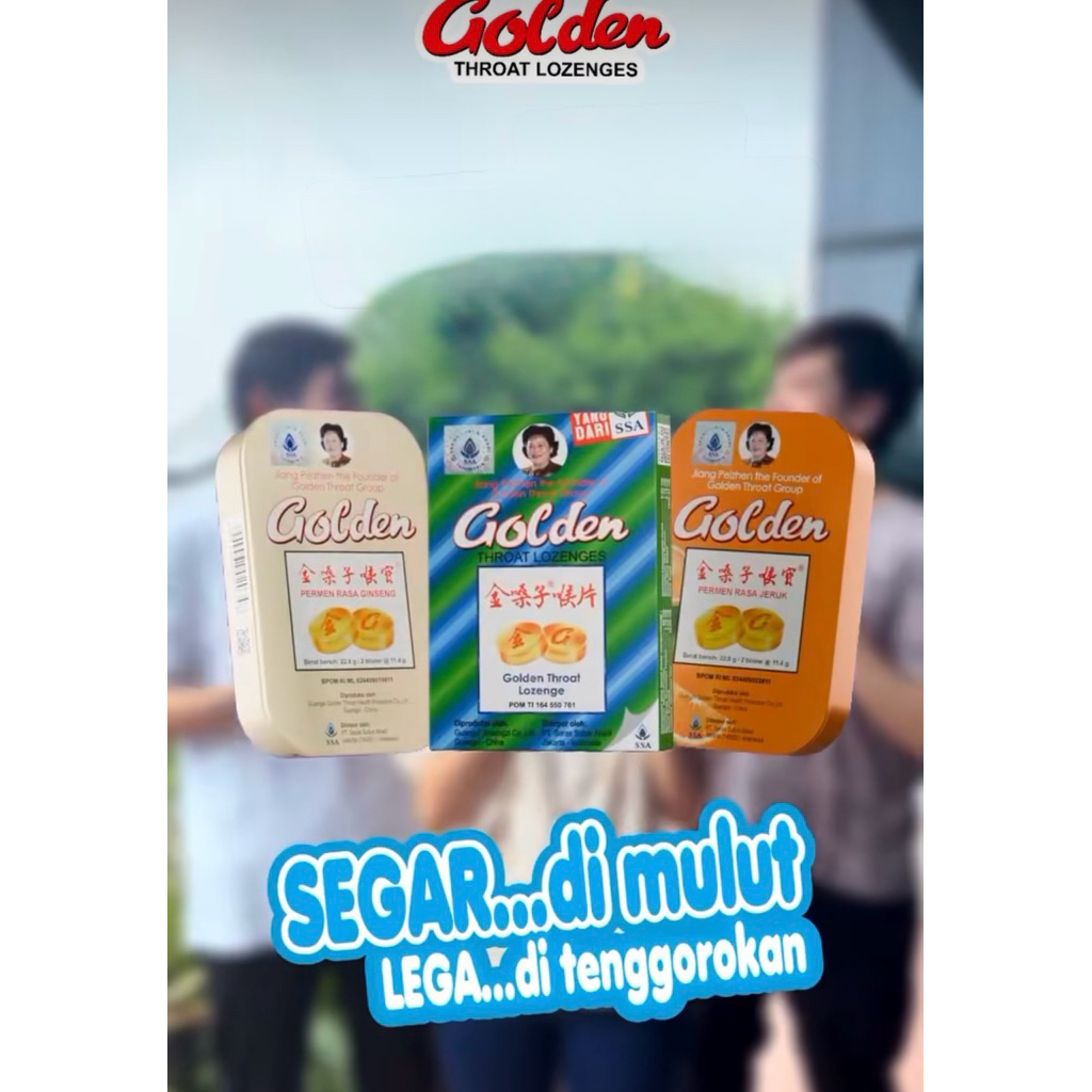 

Permen Golden throat rasa jeruk dan ginseng Permen tenggorokan sakit tenggorokan
