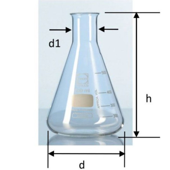 ERLENMEYER FLASK 125mL. Narrow Neck . Labu Erlenmeyer. DURAN