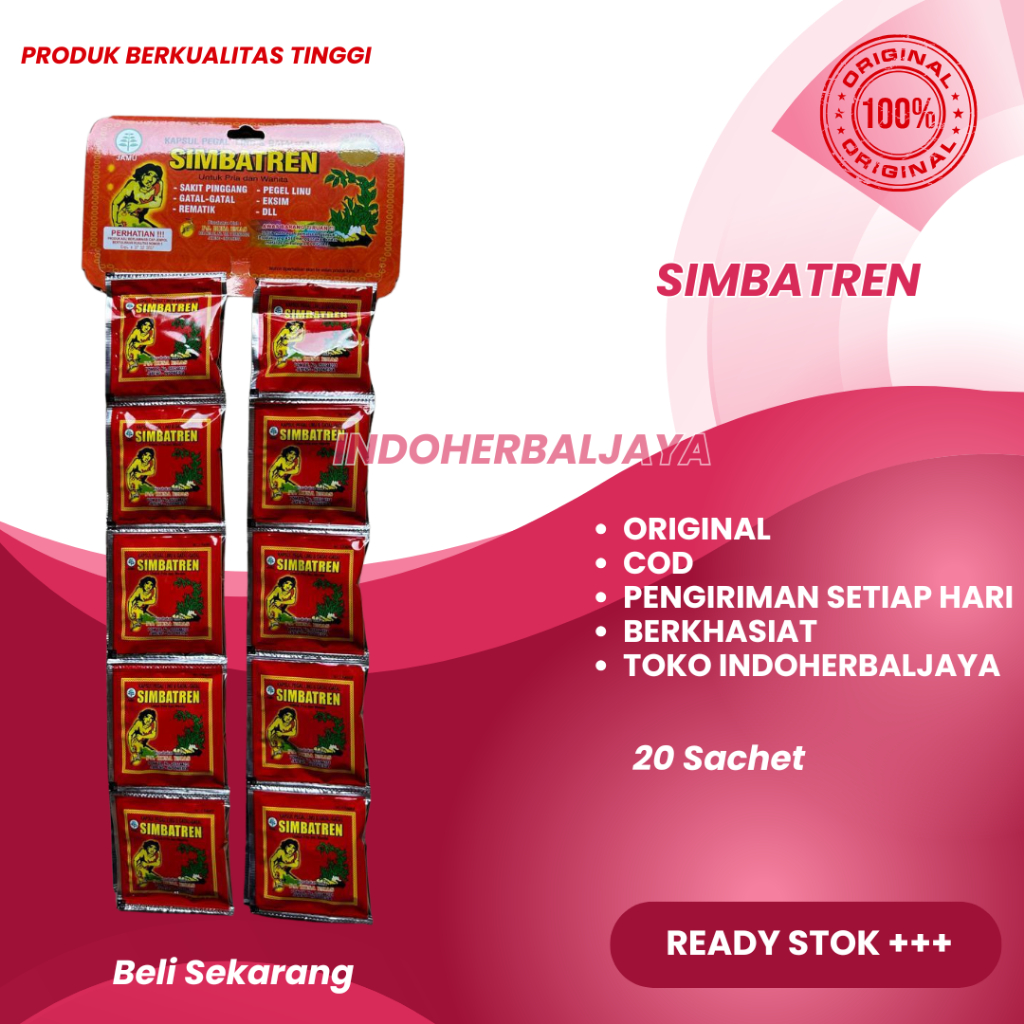 

Simbatren Kapsul Renceng Original 20 Sachet